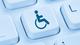 Illustrasjonsfoto av tastatur med knapp med icon av en rullestolbruker.